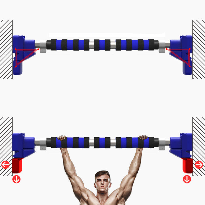 Adjustable Horizontal Pull-Up Bar – Home Fitness Strength Trainer