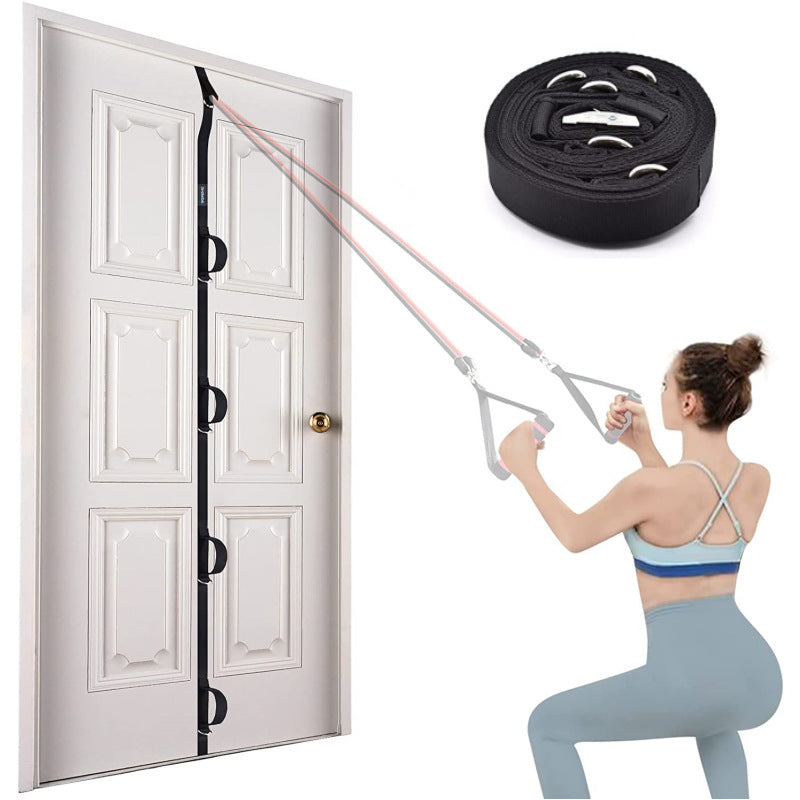 Multi-Point Resistance Band Door Anchor Strap – Portable Home Gym Accessory