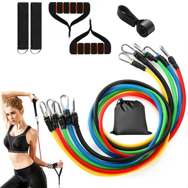 11-Piece Resistance Bands Set – Full Body Workout Kit